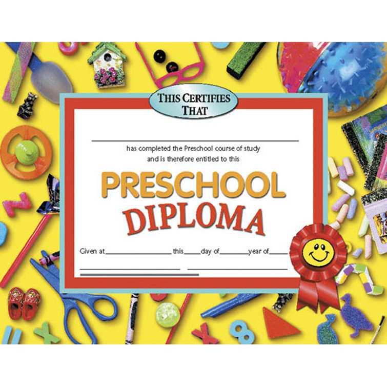 Hayes School Publishing Diplomas Preschool Certificate | Wayfair